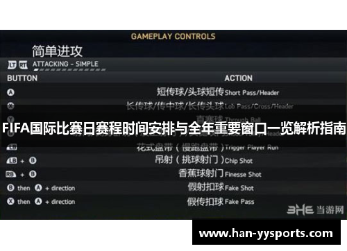 FIFA国际比赛日赛程时间安排与全年重要窗口一览解析指南
